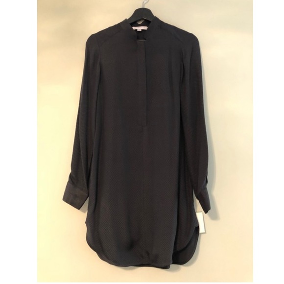 See by Chloe Silk Dot Print Long Sleeve Shirt Dress Size 4 NEW - Picture 4 of 7